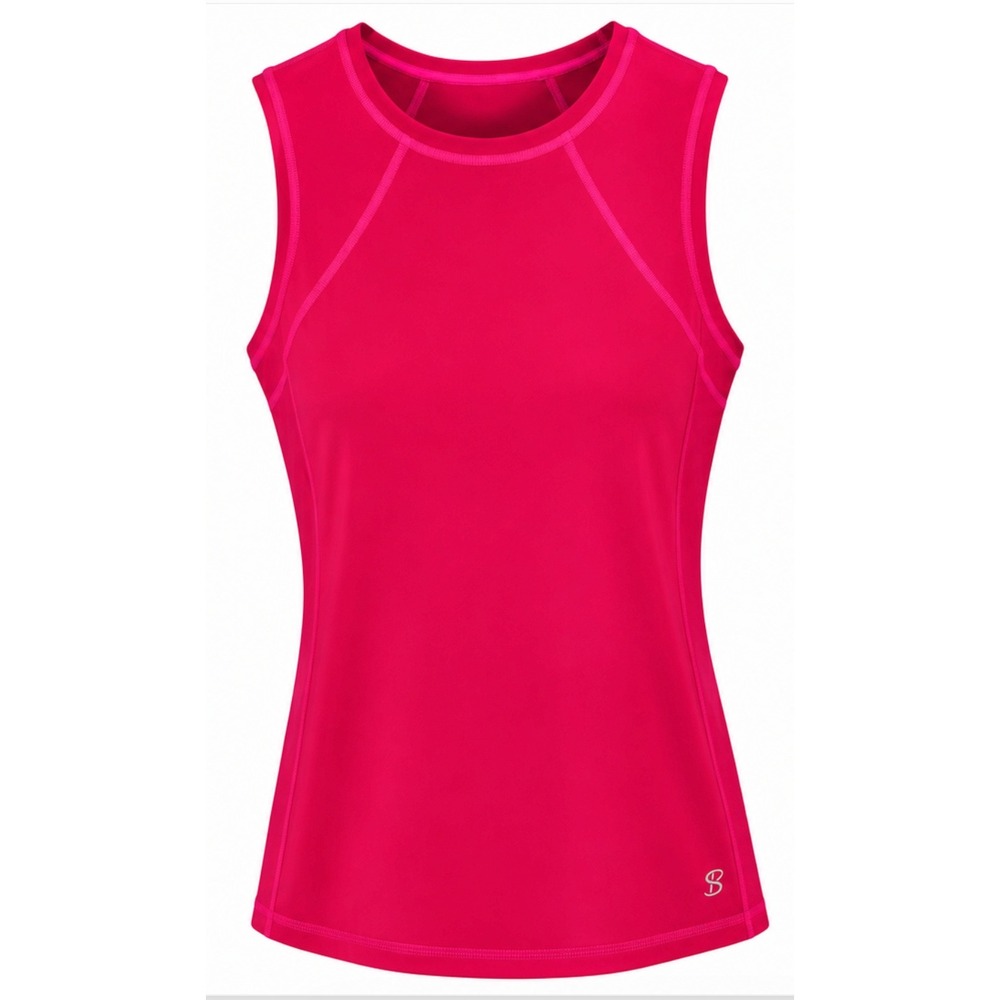 Sofibella Stay-Dry Active Tank Top Women L Pink UPF 50 UV Protection